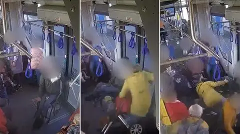 Pasażerowie poprzewracali się w wyniku gwałtownego hamowania