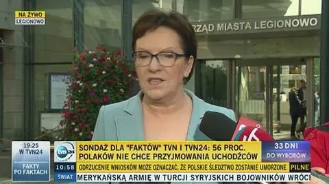 Ewa Kopacz o uchodźcach i projekcie zmian w ustawie emerytalnej