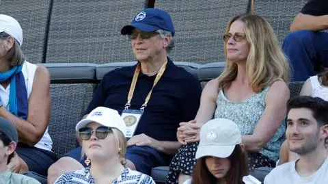 Bill Gates na widowni podczas Indian Wells 