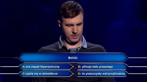 Pytanie o bolid w "Milionerach"