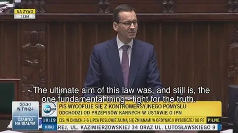 Morawiecki: Poland will continue to fight for the truth