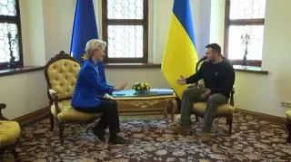 Ursula von der Leyen i Wołodymyr Zełenski 