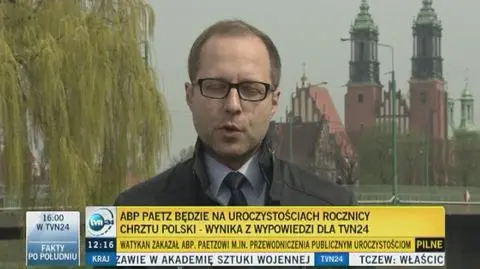 Abp Paetz weźmie udział w uroczystościach z okazji 1050. rocznicy chrztu Polski