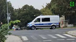 Teren zabezpiecza policja - zdjęcie z 25.09.2023 r.