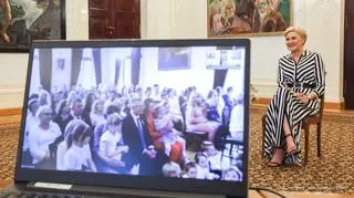 Pierwsza dama Agata Kornhauser-Duda uczestniczyła zdalnie w polsko-ukraińskim Dniu Matki w gminie Poniatowa