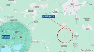 Andrijiwka na mapie Ukrainy 