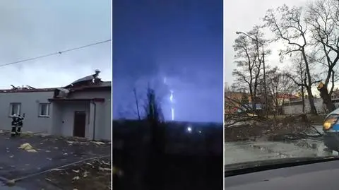 Powalone drzewa i zerwane dachy po wichurach. Wasze relacje
