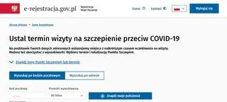 Rejestracja na szczepienie przeciwko COVID-19