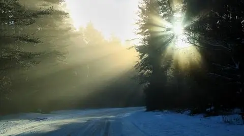 Meteo zima, śnieg, słonecznie
