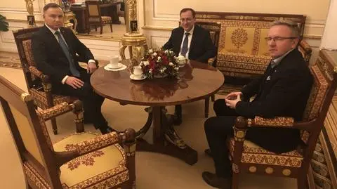 Prezydent Andrzej Duda spotkał się z szefem MSWiA Mariuszem Kamińskim w sprawie koronawirusa
