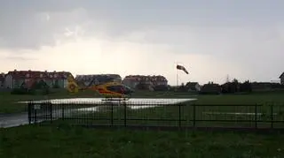 Po rannych przyleciał śmigłowiec