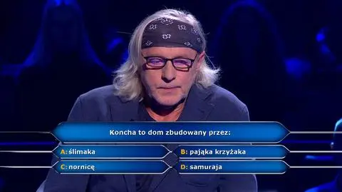 Koncha w pytaniu w "Milionerach" za dwa tysiące złotych