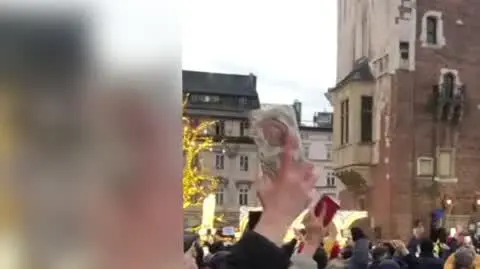 Protest w obronie wolnych mediów w Krakowie