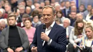 Donald Tusk na spotkaniu z mieszkańcami Bytomia