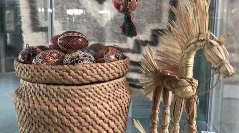 Wśród eksponatów są pisanki 