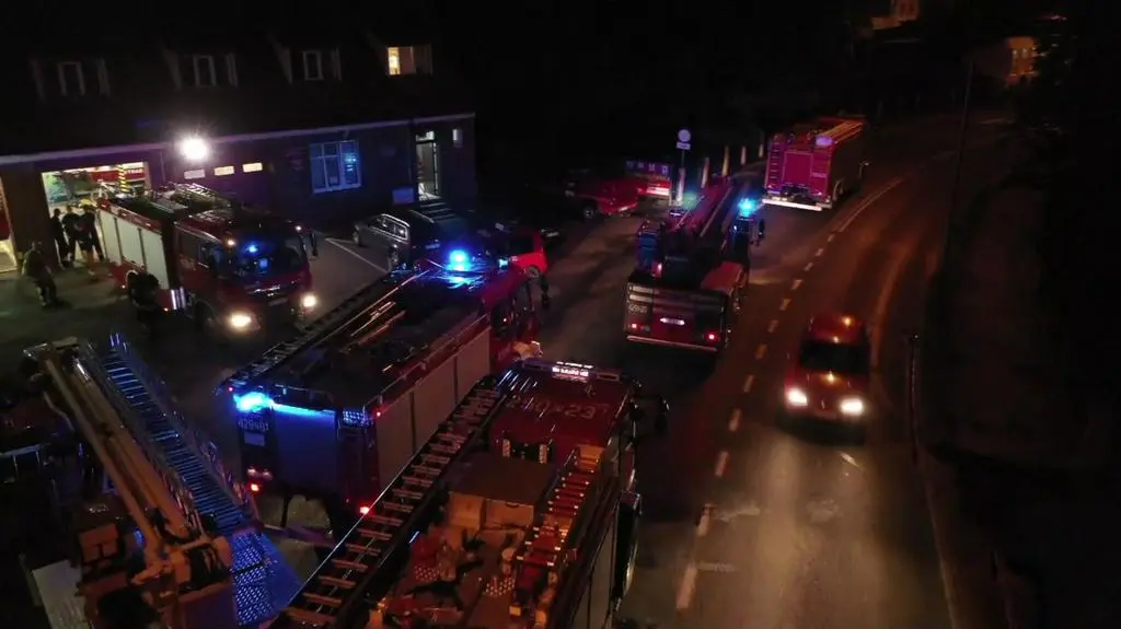 Paweł Frątczak z PSP o pracy strażaków w nocy z soboty na niedzielę