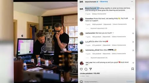 Muzycy Depeche Mode w studiu, blisko trzy miesiące po śmierci "Fletcha"