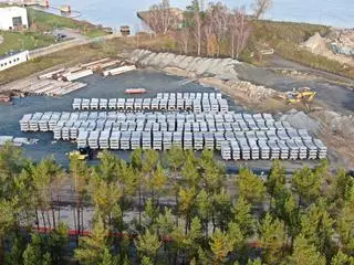 Betonowe płyty, które staną się ścianami tunelu