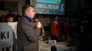 Spotkanie ministra Dariusza Wieczorka z protestującymi studentami