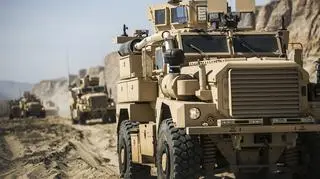 Wozy MRAP Cougar 4x4 w czasie ćwiczeń w USA (zdjęcie z 2017 roku)