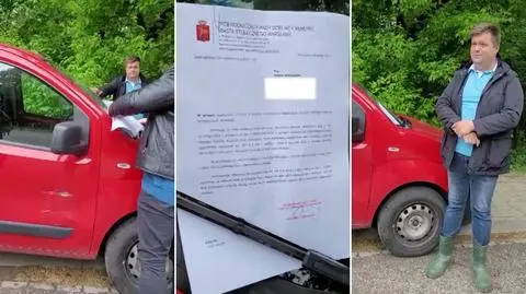 Chcieli wręczyć radnemu w lesie pismo o utracie mandatu. Dokument zostawili za wycieraczką auta