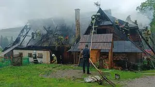 Pożar drewnianego domu w Murzasichlu z 13 lipca