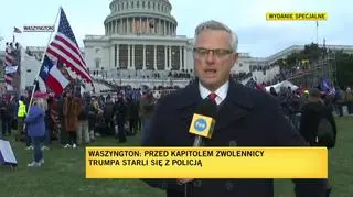 Policja Kapitolu usunęła protestujących ze schodów siedziby Kongresu USA. Zapowiadają, że wrócą. Relacja z Waszyngtonu