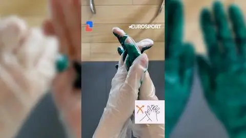 "Myj skutecznie ręce, nie daj się wyeliminować". Komentatorzy sportowi opisują mycie jak mecz