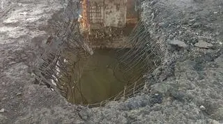 Zniszczenia na moście Czonharskim 
