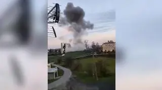 Kłęby dymu na nagraniu z okolic Przewodowa