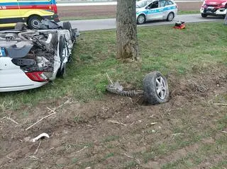 Czołowe zderzenie w Kościerzynie, poszkodowane dzieci