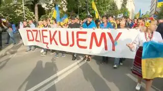 "Przyjaciele, dziękujemy!". Przemarsz w Warszawie