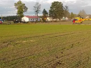 Na miejscu był śmigłowiec Lotniczego Pogotowia Ratunkowego 