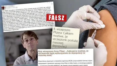 "Były wiceprezes Pfizera" i "szczepionki służące depopulacji": uwaga na fałszywe hipotezy brytyjskiego naukowca