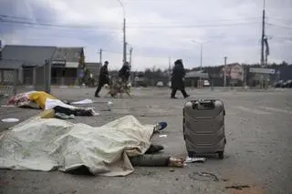 Rodzina zginęła podczas próby ewakuacji z Irpienia, Ukraina (06.03.2022)