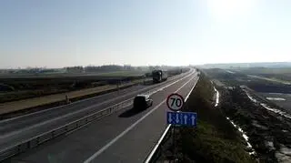 Na całym odcinku budowy obowiązuje ograniczenie do 70 km/h