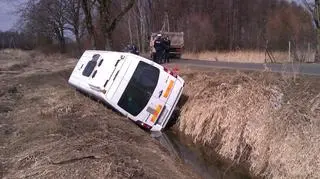 Bus wiózł uczniów szkół ponadgimnazjalnych na zawody sportowe