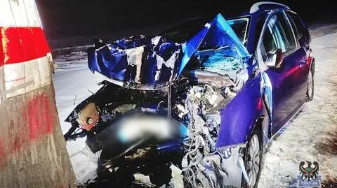 Wypadek na drodze pomiędzy Strugą, a Starymi Bogaczowicami (woj. dolnośląskie)