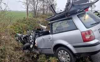 Śmiertelny wypadek pod Namysłowem. Nie żyje 36-latek. Ranna kobieta i czteroletnie dziecko