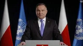 Andrzej Duda podczas debaty Rady Praw Człowieka ONZ