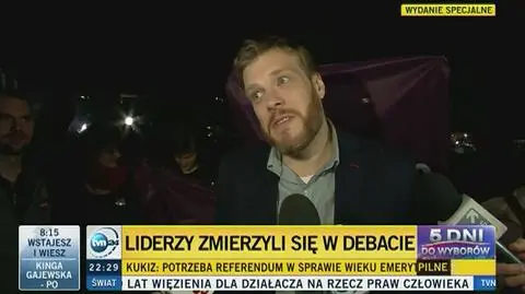 Adrian Zandberg po telewizyjnej debacie