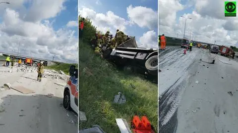 Farba rozlała się na autostradzie A1