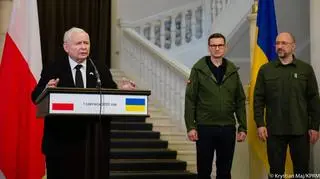 Jarosław Kaczyński na konferencji w Kijowie