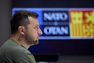 Zełenski wystąpił przed uczestnikami szczytu NATO w Madrycie 