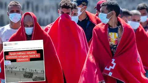 Hiszpańskie wojsko "odsyła łodzie z migrantami do Maroka"? Film pokazuje co innego 
