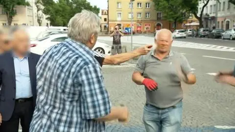 Awantura w czasie wizyty Jarosława Kaczyńskiego w Łowiczu