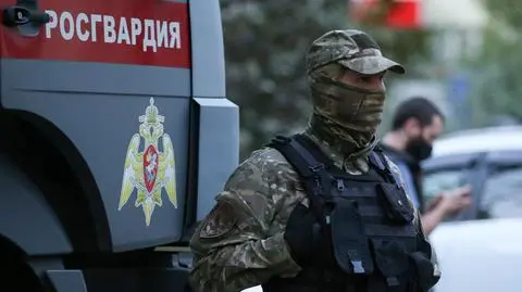 Funkcjonariusz policji na anektowanym Krymie. Wrzesień 2021 roku