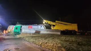 Zderzenie pociągu z samochodem ciężarowym