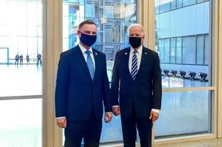 Andrzej Duda i Joe Biden na szczycie NATO