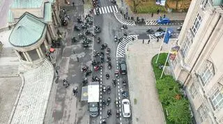 Protest na motocyklach w Szczecinie